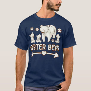 soeur ours 3 tshirt bébé pour femmes, ours soeur s