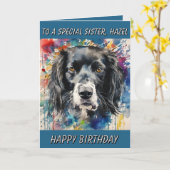 Soeur spéciale carte d'anniversaire personnalisée (Fleur jaune)