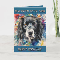 Soeur spéciale carte d'anniversaire personnalisée 