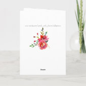 SOEUR STUNNING FLORALE CARTE D'ANNIVERSAIRE (Dos)