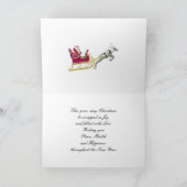 Soeur, un or et carte de Noël rouge d'effet (Intérieur)