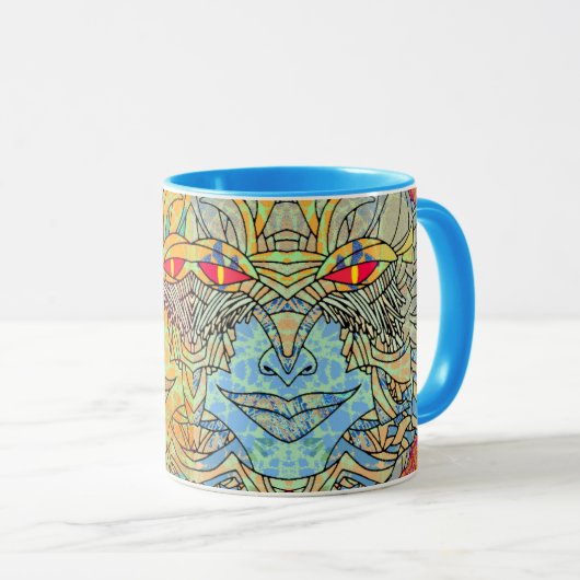 Soeurs partout Mug Bleu (Devant droit)