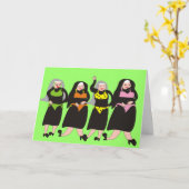 Soeurs portant une carte de voeux de bikinis (Fleur jaune)