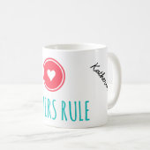Soeurs Règle Blanc 11 oz Mug Classique (Devant droit)