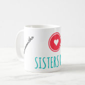 Soeurs Règle Blanc 11 oz Mug Classique (Devant gauche)