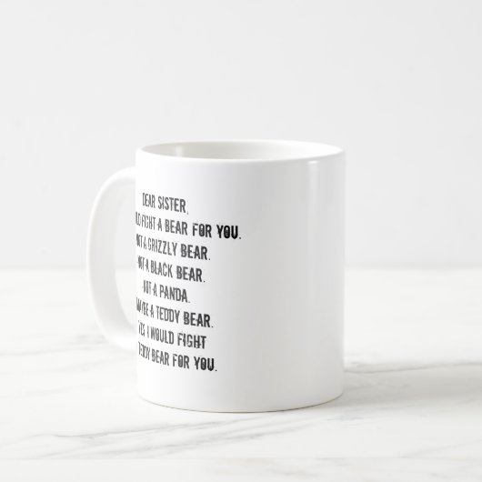 Soeurs Soeurs Drôle Gift Mug (Devant gauche)