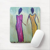 Soeurs - tapis de souris africain ethnique d'art (Avec souris)