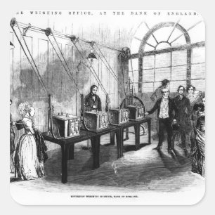Soevereine weegmachine, Bank of England Vierkante Sticker