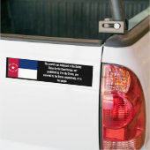 Soevereiniteit van de staat North Carolina Bumpersticker (Op Truck)