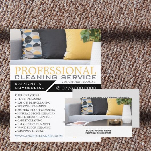 Sofa Cushions, de Reinigingsdienst Adverteren Flyer