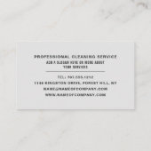 Sofa Cushions, reinigingsservice Visitekaartje (Achterkant)