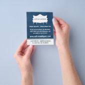  Sofa, Elegant Blue, Antiek dealer, winkel Flyer (Hand)