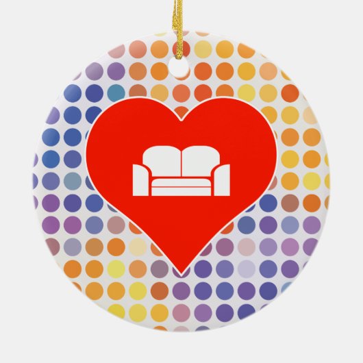 Sofa-pictogram Keramisch Ornament (Achterkant)