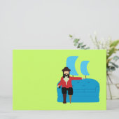 Sofa Pirate Briefpapier (Staand voorkant)