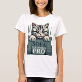 Sofa Scratching Pro Cat T-shirt (Voorkant)