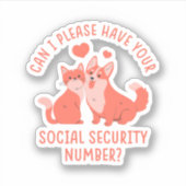 sofi-nummer sticker (Voorkant)