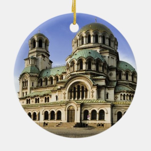 Sofia Bulgaria Kerstversiering Keramisch Ornament (Achterkant)