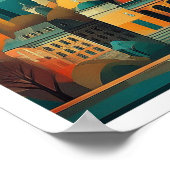 Sofia Bulgarije Reizen artistiek kleurrijk Poster (Hoek)