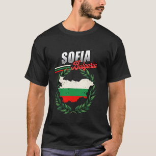 Sofia Bulgarije Reizen Bulgaarse Vlag T-shirt