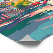 Sofia Bulgarije retro reisillustratie Poster (Hoek)