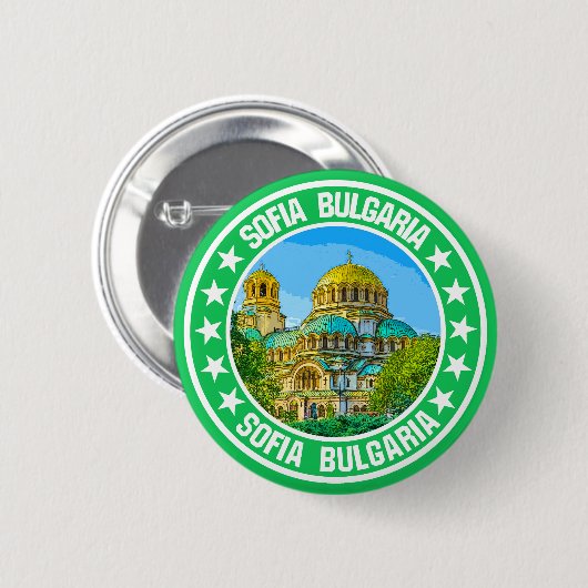 Sofia Bulgarije Ronde Button 5,7 Cm (Voorkant /achterkant)