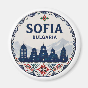 🧲 Sofia Bulgarije Volkspatroon Reis Souvenir ❤️ Magneet