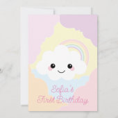 Sofia Cloud Première Invitation d'anniversaire (Dos)