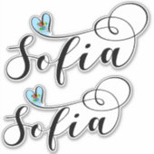 Sofia Flag, Heart Sofia, Bulgarije Sticker (Voorkant)