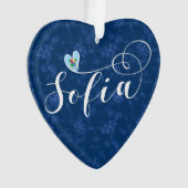 Sofia Flag in Heart, Bulgarije Ornament (voorkant)