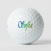 Sofia Haar Naam In Kleur, Golfballen (Voorkant)