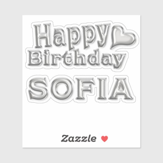 Sofia Happy Birthday Autocollants (Feuille)