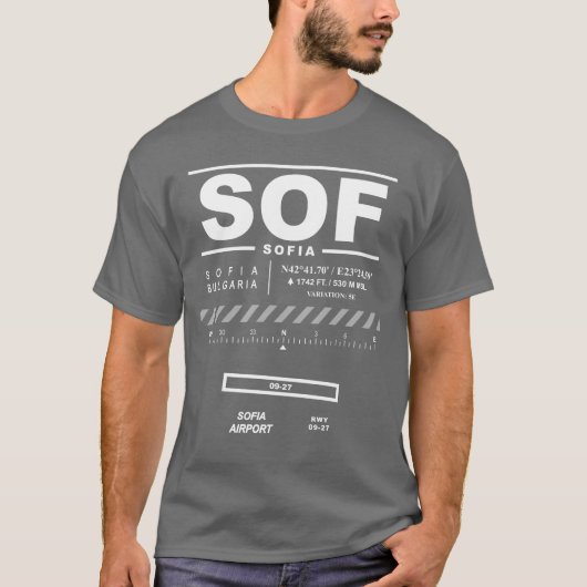 Sofia luchthaven SOF T-shirt (Voorkant)