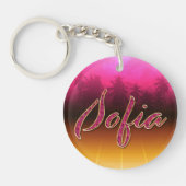 Sofia Prénom Golden rose Porte-clés (Devant)