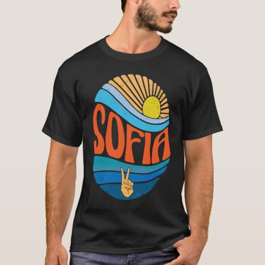 Sofia Sunset Sofia Groovy Tie Dye T-shirt (Voorkant)