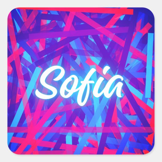 Sofia – Timeless Wisdom Name Concept Vierkante Sticker (Voorkant)