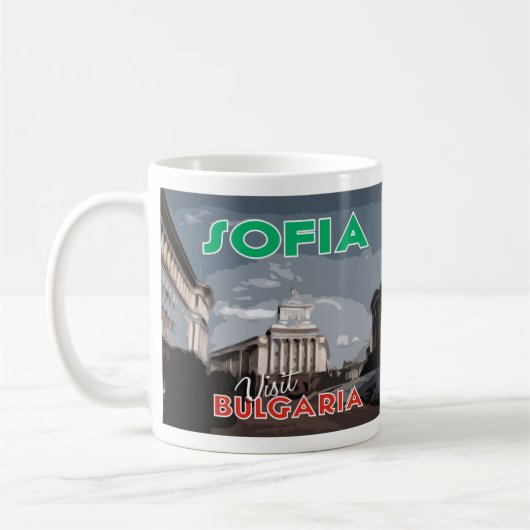 Sofia, Visite Bulgarie J'Aime Le Café Mug (Gauche)