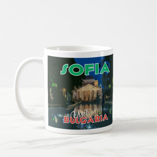 Sofia, Visite Bulgarie J'Aime Le Café Mug (Gauche)
