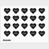 Sofia white gold Handwriting Autocollant Coeur (Feuille)
