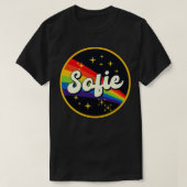 Sofie regenboog in ruimte stijl t-shirt (Design voorkant)