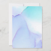 *~* Soft Abstract Waterverf Lavender Mint Wedding Kaart (Achterkant)