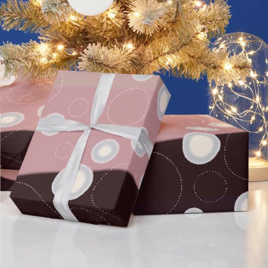 Soft Abstract Waves & Bubbles – Modern Minimalist Cadeaupapier (Feestdagen)