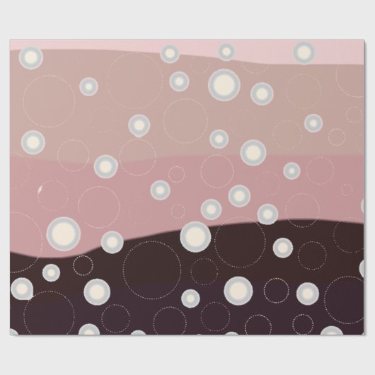 Soft Abstract Waves & Bubbles – Modern Minimalist Cadeaupapier (Vlak)