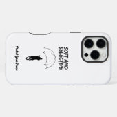 Soft and Selective – Custom Text Cat iPhone Case Hoesje (Achterkant horizontaal)
