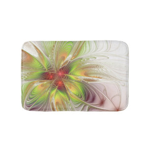 Soft and tenderness fractal fantasy flowers badmat