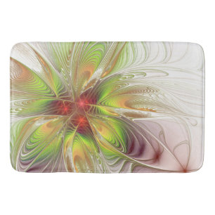 Soft and tenderness fractal fantasy flowers badmat