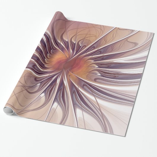 Soft and tenderness fractal fantasy flowers cadeaupapier (Uitgerold)