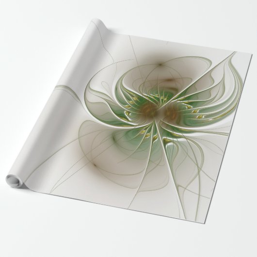 Soft and tenderness fractal fantasy flowers cadeaupapier (Uitgerold)