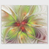 Soft and tenderness fractal fantasy flowers cadeaupapier (Vlak)