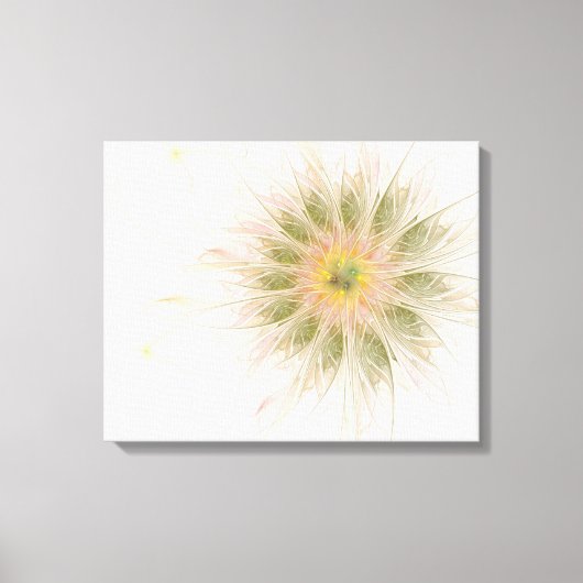 Soft and tenderness fractal fantasy flowers canvas afdruk (Voorkant)