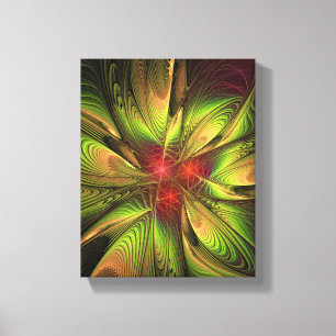 Soft and tenderness fractal fantasy flowers canvas afdruk